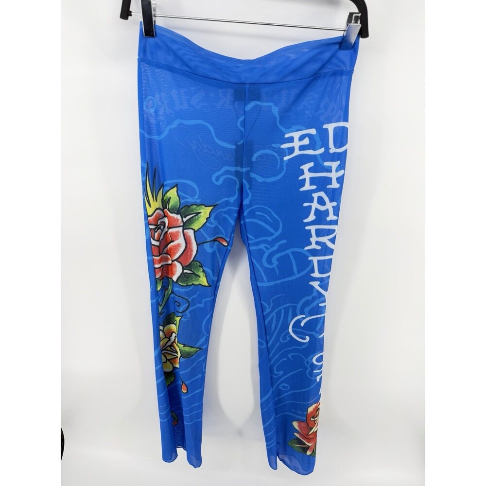 Ed Hardy Mesh Bathing suit Cover Up Pants Size M